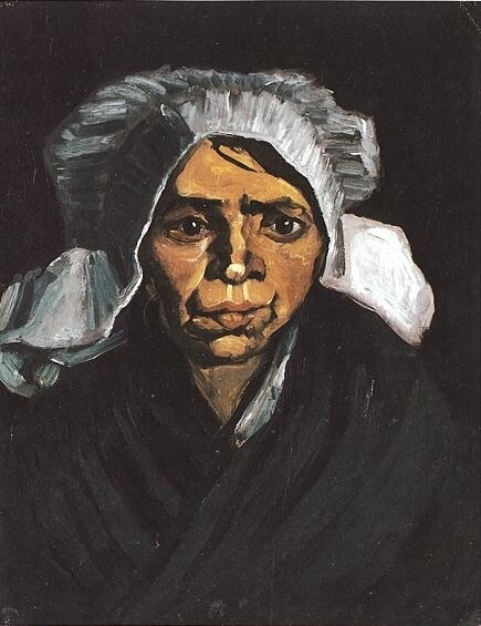 Картина Ван Гога Портрет крестьянки в белом чепце 1884